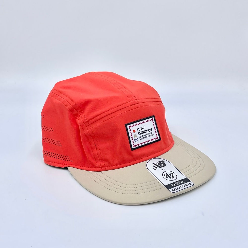 NEW New Balance x 47 Trail Hat 5 Panel Neo Flame Packable CinchBack Unisex OS